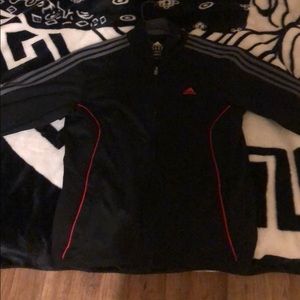 Adidas three stripe zip up sweater